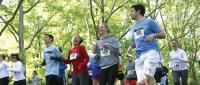 Students participating in a 5K.